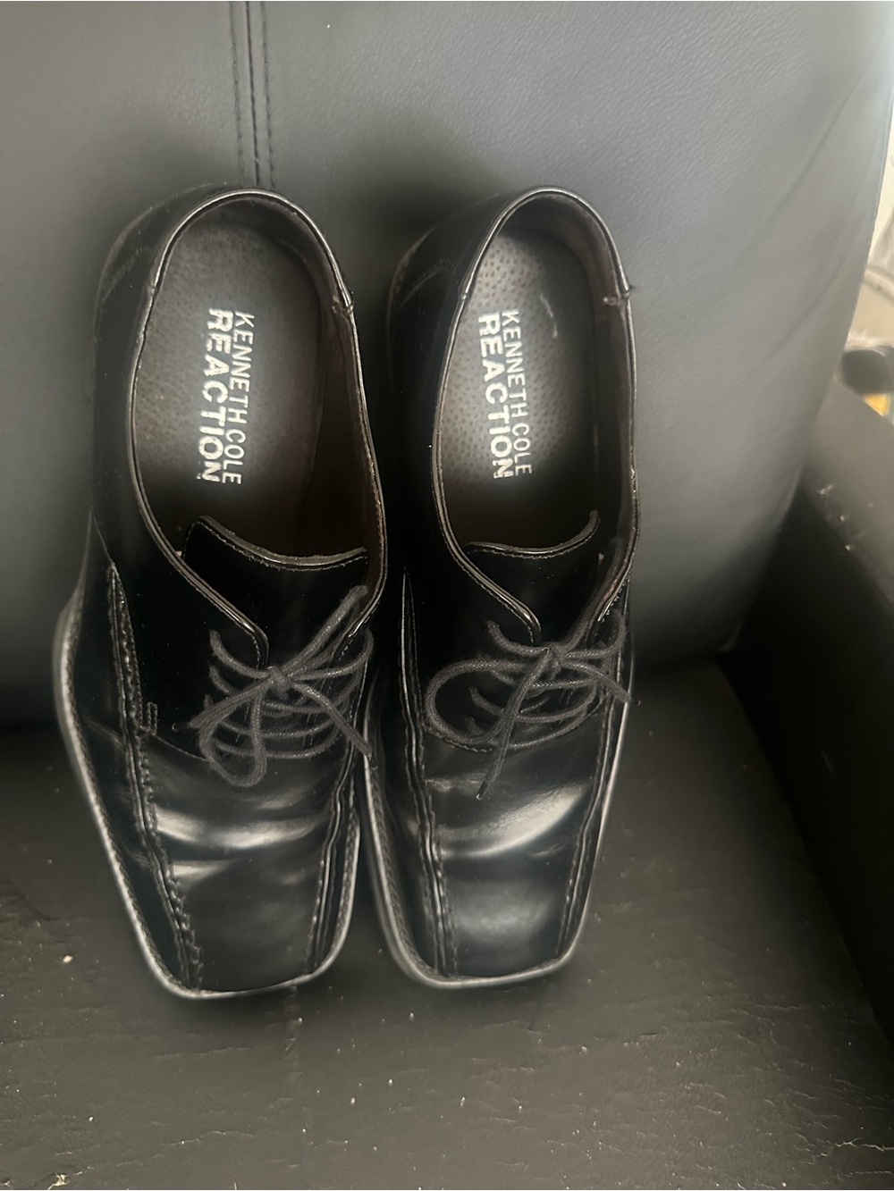 Kenneth Cole Reaction Men's Black Lace-Up Leather Oxfords